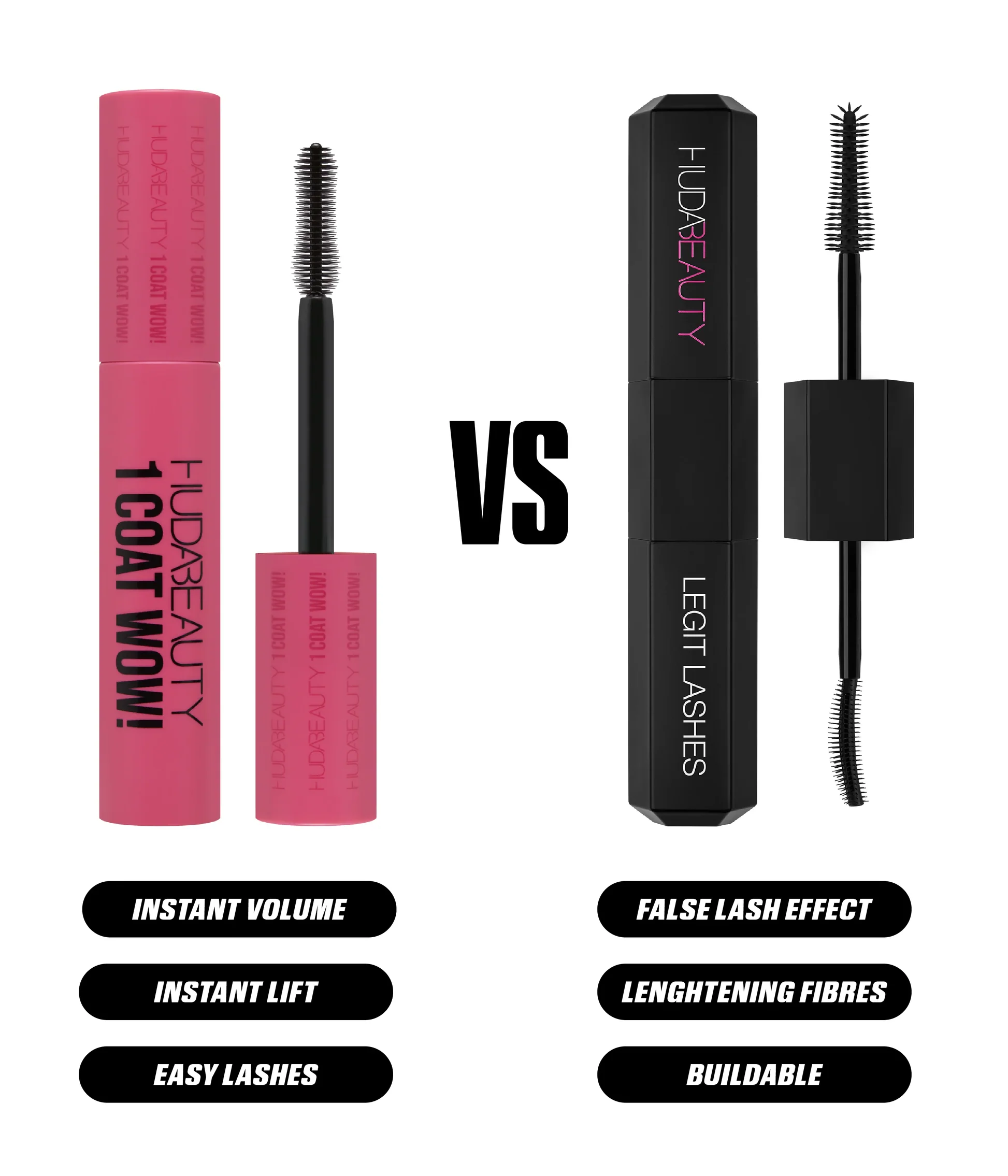 Huda Beauty 1 Coat Wow! Extra Volumizing And Lifting Mascara